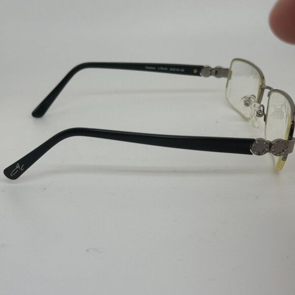 Jonathan Cate Eyeglasses Frames Heather LtGUN silver Black 53-18-135 H14296 - Picture 5 of 8
